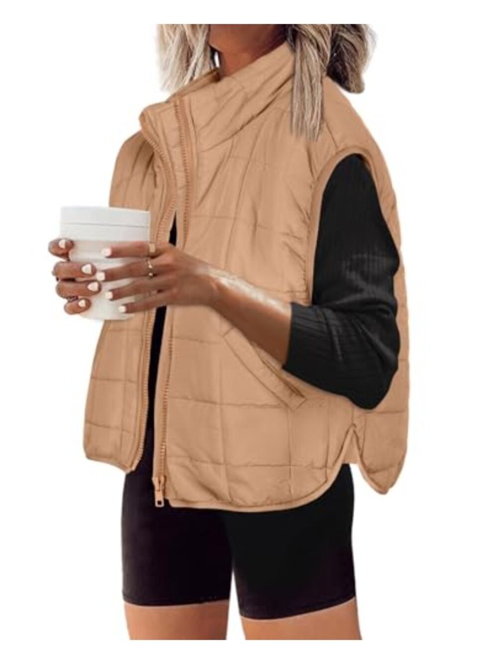 Zeagoo Womens Puffer Vest Sleeveless Zip Up Quilted Outerwear